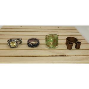 Various Rings Costume Jewelry, Statement Rings, Gold Tone Rings, Gemstone Rings